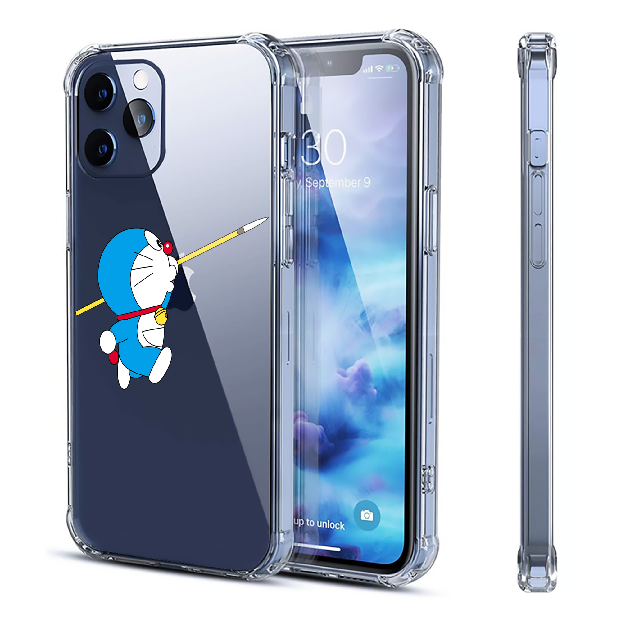 （画像用） ドラえもん Doraemon 【iPhone 12シリーズ対応】透明スマホケース（クリアソフトケース）